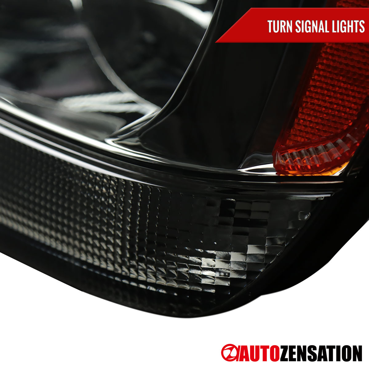 Smoke Tinted Headlights For 1999-2004 Jeep Grand Cherokee – Left & Right Set, Halogen