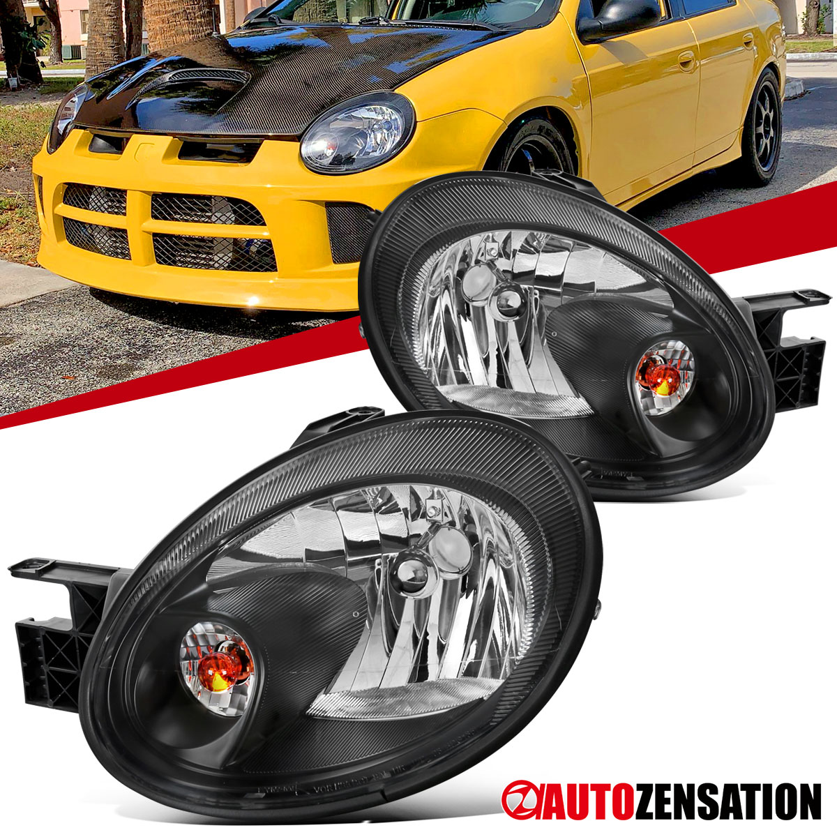 Mioobks Headlights Headlamps Left & Right Pair Set Fits
