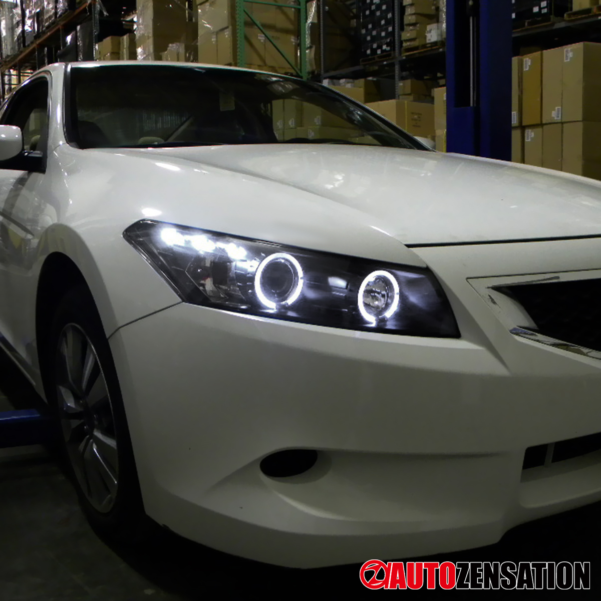 Pair Of Black Projector Headlights For 2008-2012 Honda Accord Coupe (2-Door Only) 7 thumbnail image