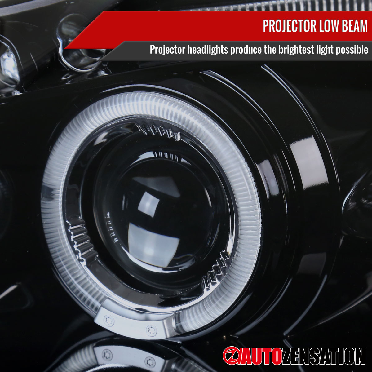 thumbnail image 2 of Carpartsinnovate Halo Projector Headlights – 2003-2008 Toyota Corolla – Glossy Black Smoke, LED Bar – DOT/SAE 2 of 2