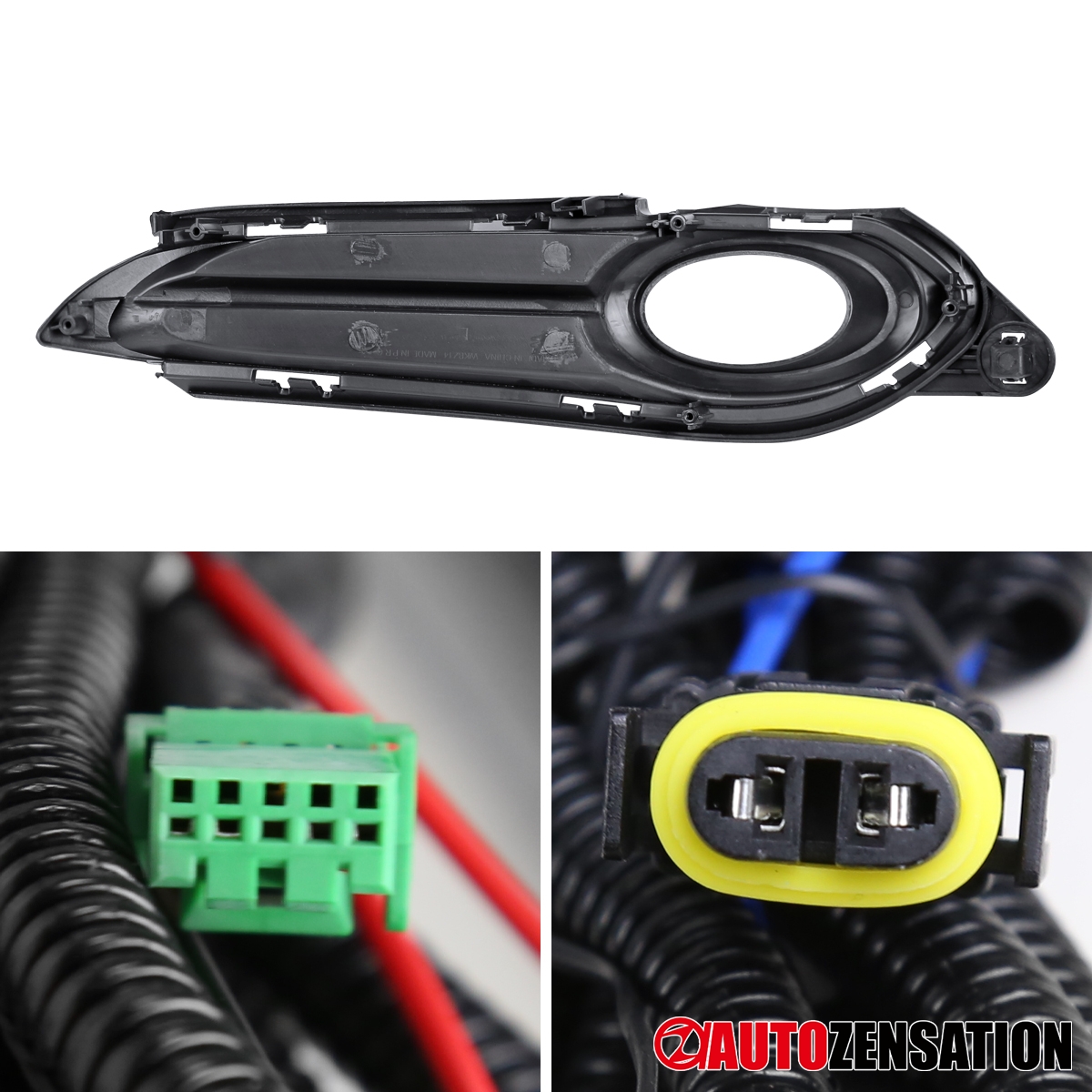 For 2016-2018 Honda HR-V HRV Vezel Clear Fog Lights Lamps+Black Bezel