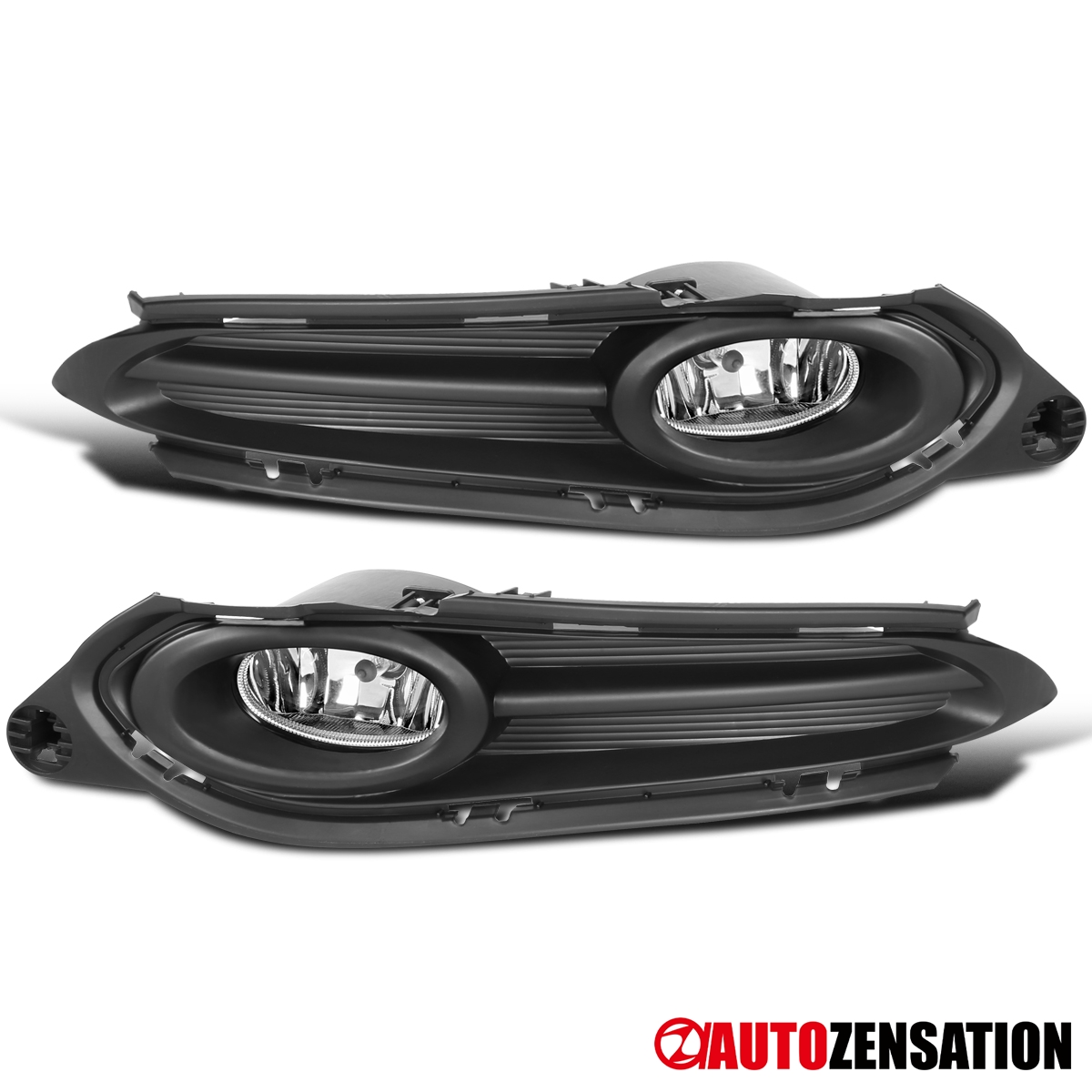 For 2016-2018 Honda HR-V HRV Vezel Clear Fog Lights Lamps+Black Bezel