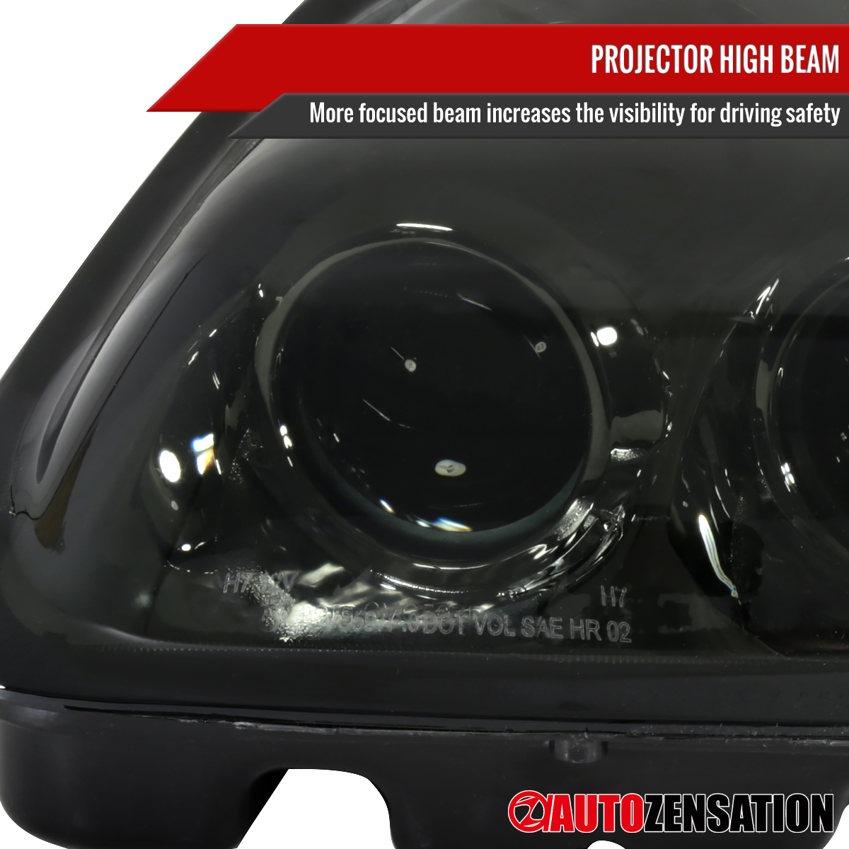 Smoke Projector Headlights For 1997-2004 Chevy Corvette C5 - Left + Right - Dotcomracing