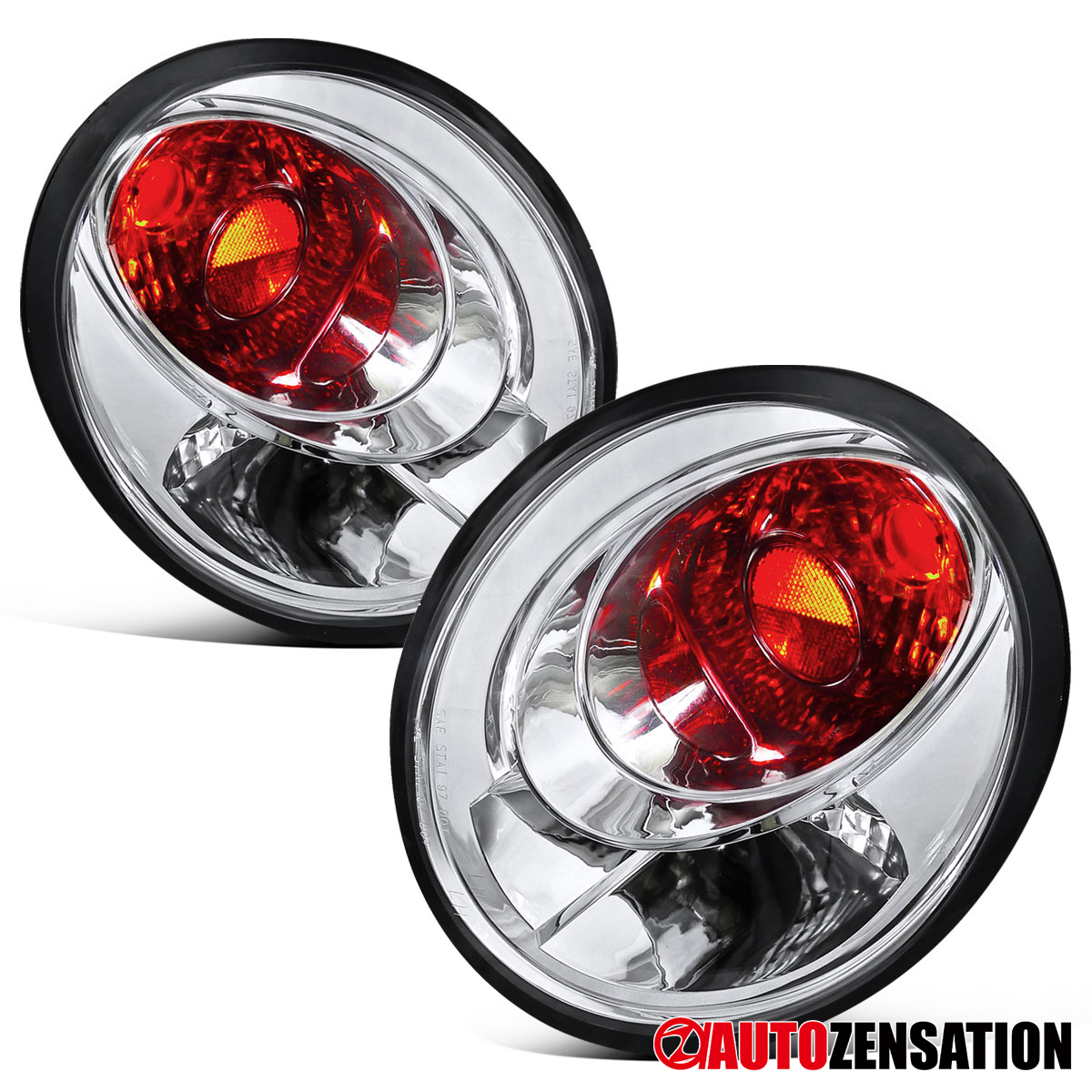 thumbnail image 2 of Black Euro Rear Tail Light Pair For 1998-2005 Volkswagen VW Beetle – Clear Lens, DOT/SAE 2 of 4