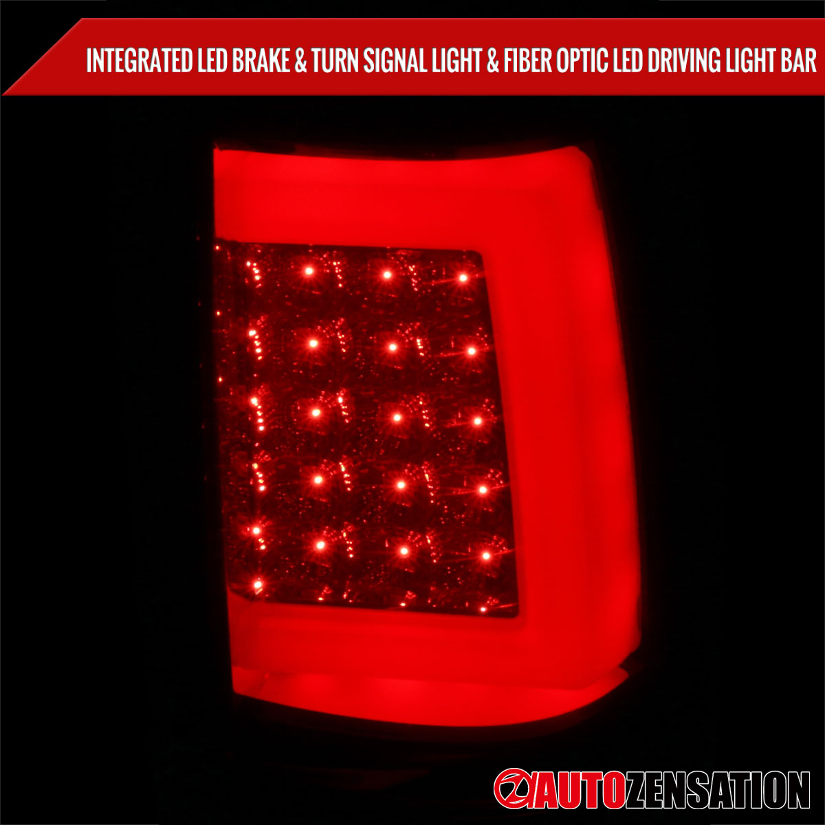 2003 2004 2005 2006 Chevy Silverado Red LED Tail Lights W/ LED Bar Brake Lamps - Foto 3