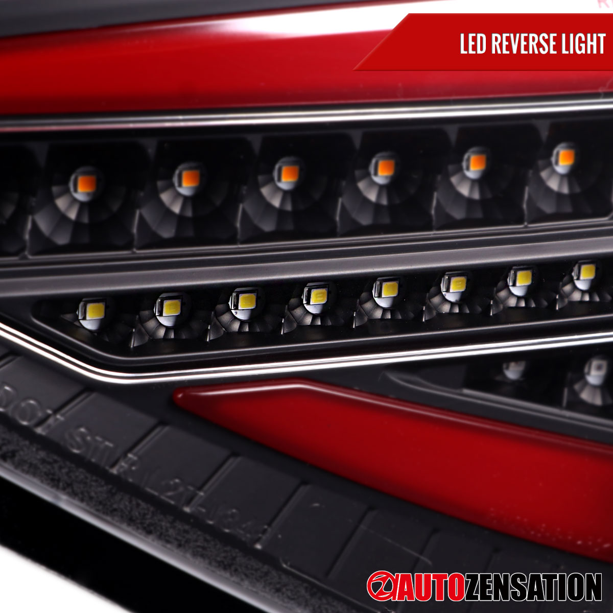Fit 2008-2014 Subaru Impreza WRX STI Black Sequential LED Tail