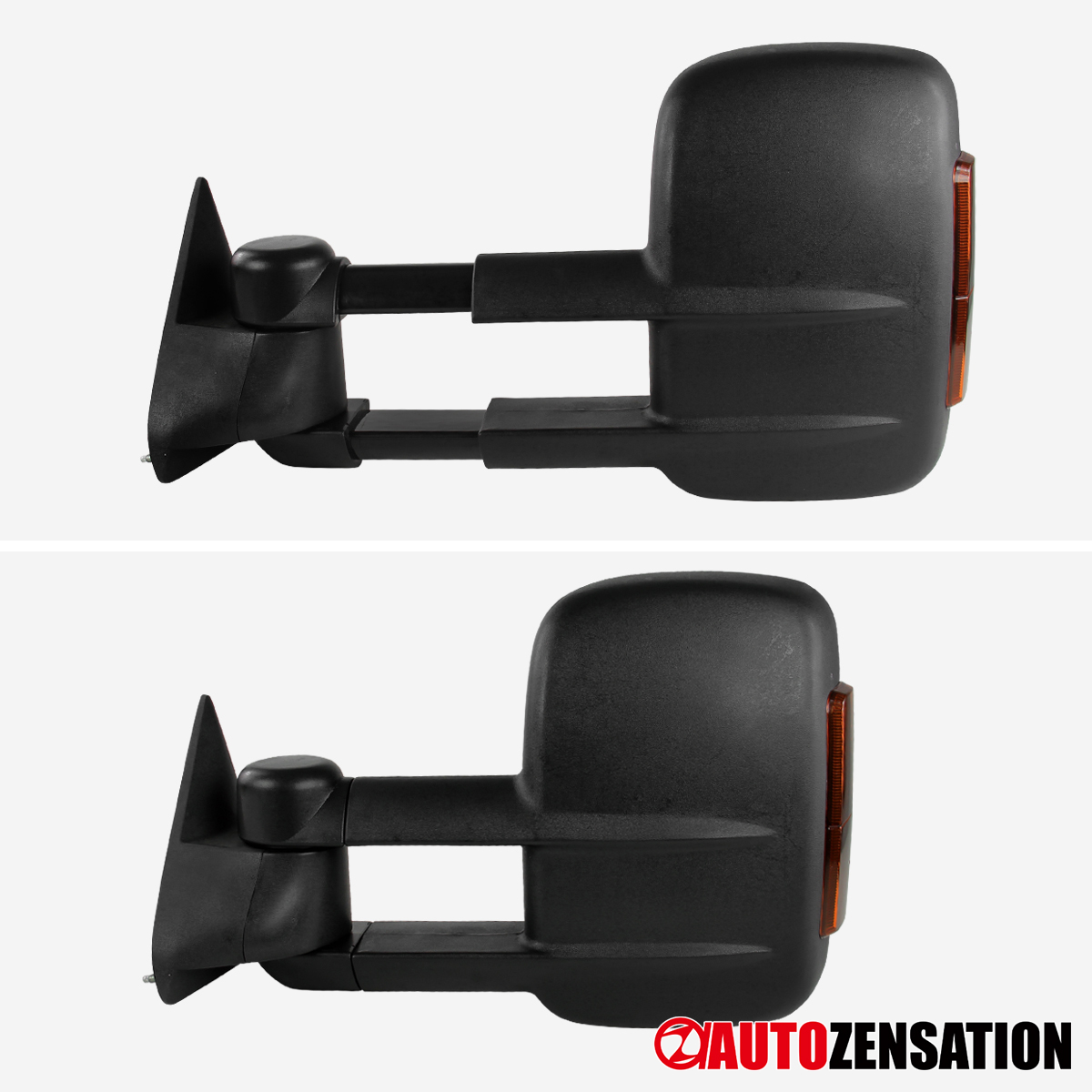 Black Powered Extendable Towing Side Mirror For 1988-2000 Chevy C/K 1500/2500