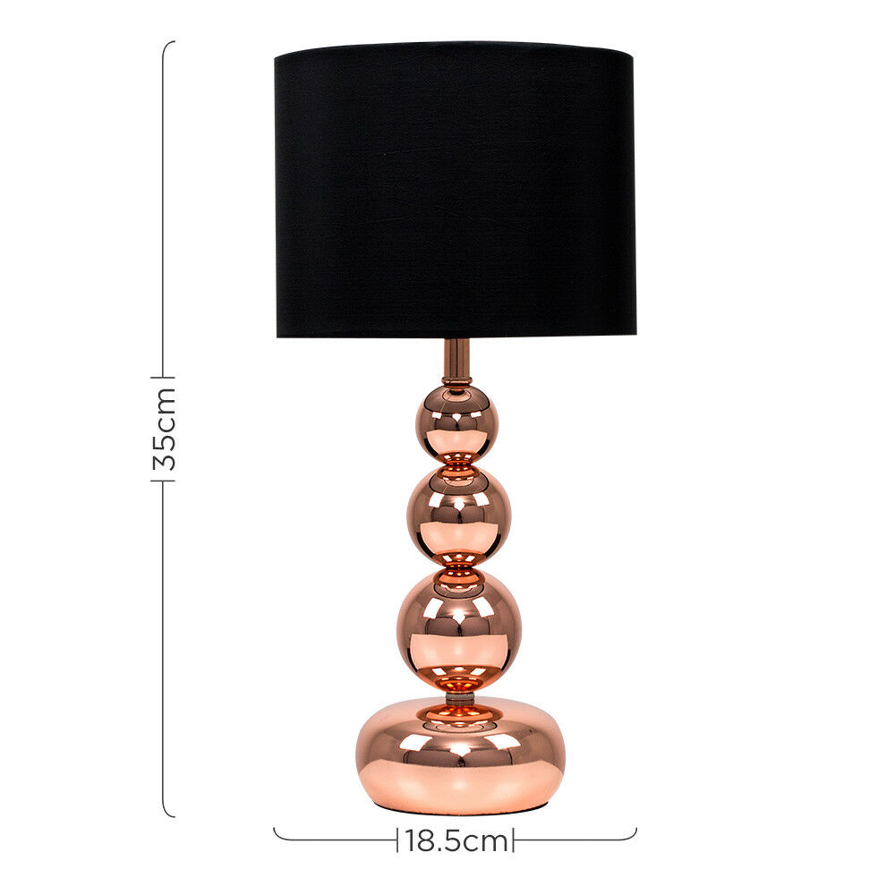 Modern Dimmable Bedside Table Lamp Touch Dimmer Lounge Light Cotton