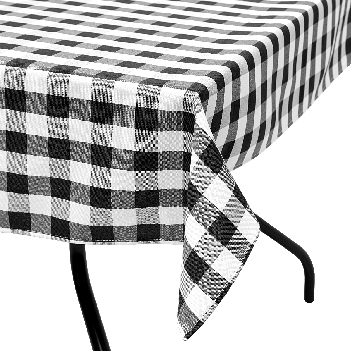 Topbuy 10PCS 52"x52" Square Plaid Tablecloth Washable Polyester Table Cover