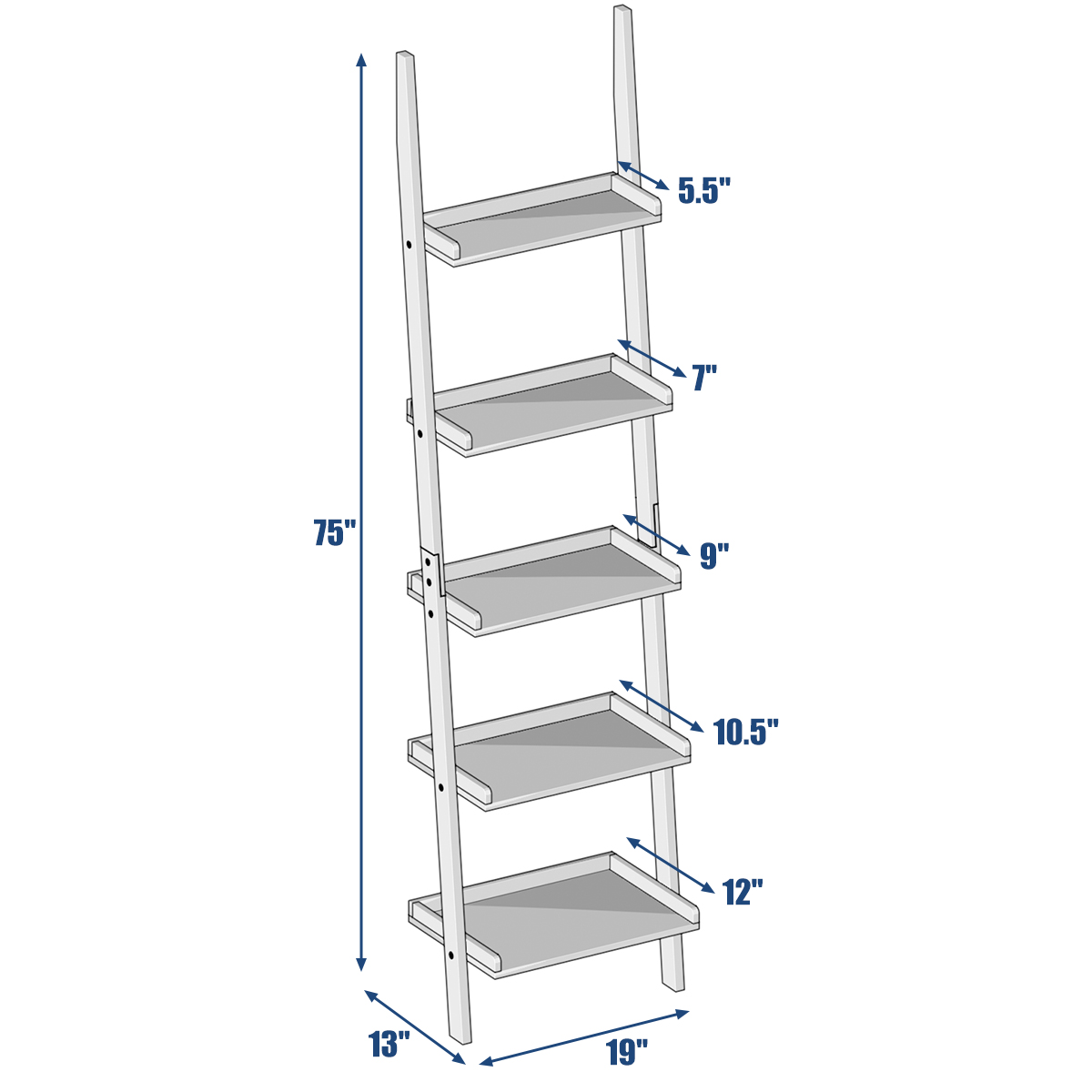 Williston Forge 5 Tier Etagere Industrial Oval Bookcase Display Shelf - Canada