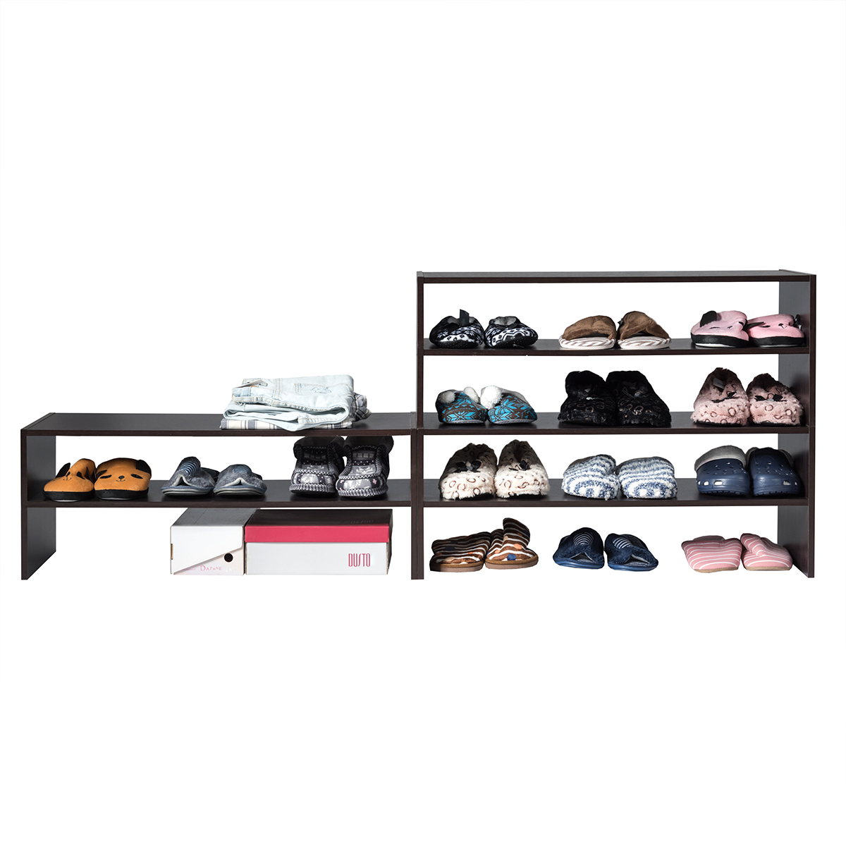 Topbuy 5-Tier Stackable Shoe Rack 31" Width Organizer Shelf