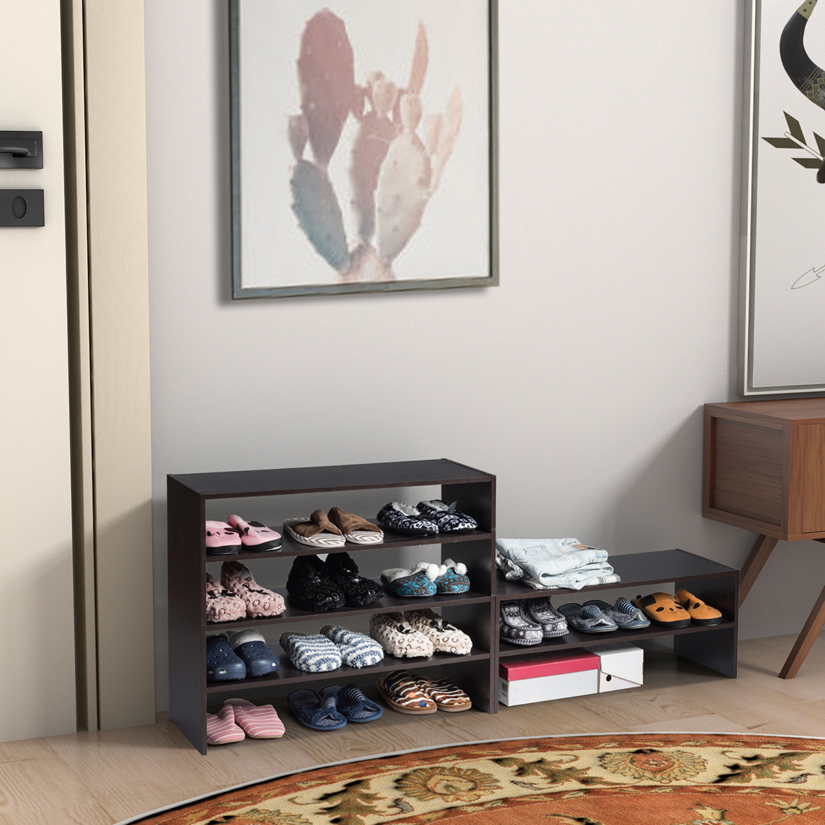 Topbuy 5-Tier Stackable Shoe Rack 31" Width Organizer Shelf