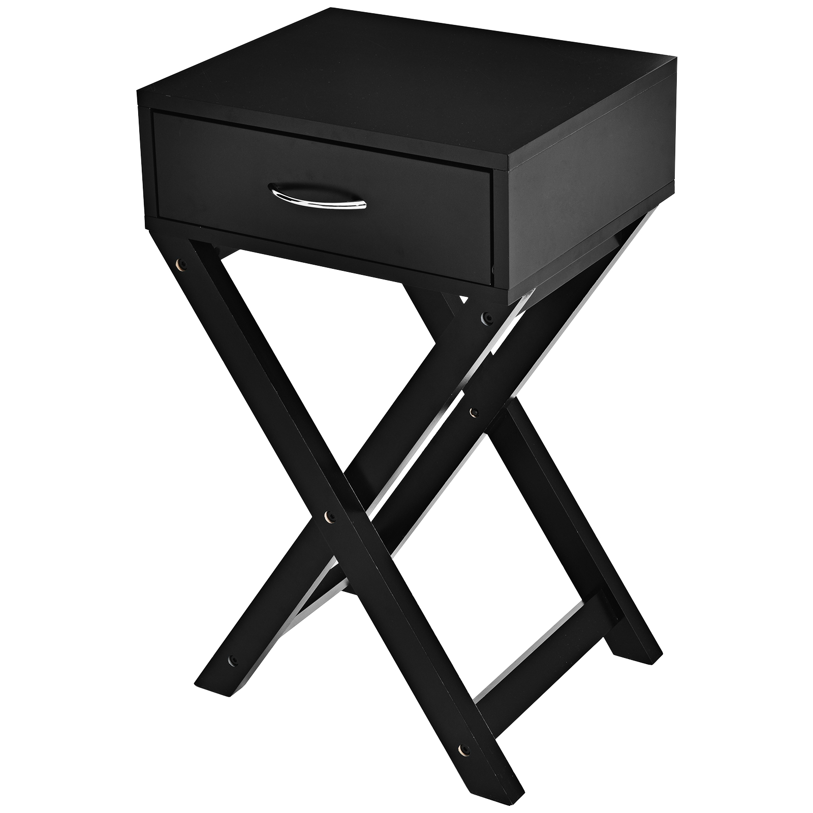 Topbuy Modern Versatile Nightstand X-shape Wooden End Table with Drawer Accent