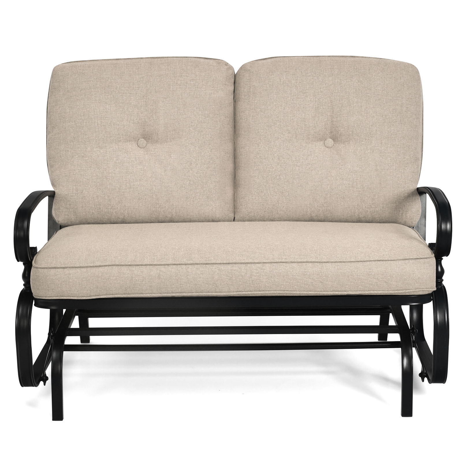 Topbuy 2-Person Outdoor Bench Patio Swing Glider Chair with Cushions Rocking - Picture 10 of 18