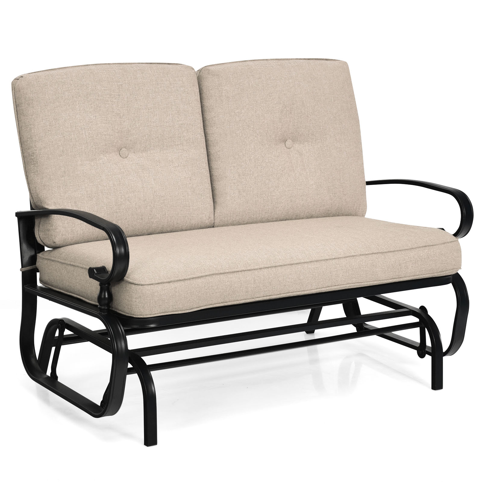 Topbuy 2-Person Outdoor Bench Patio Swing Glider Chair with Cushions Rocking - Picture 11 of 18