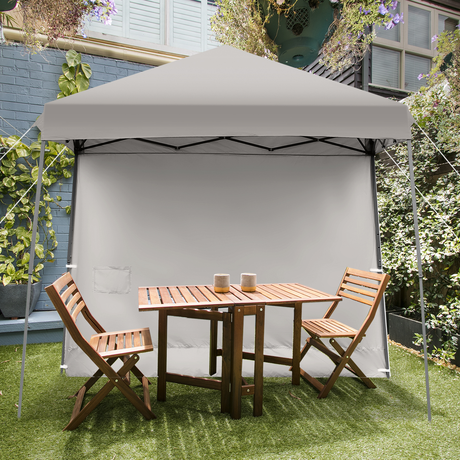 Patiojoy 10x10 ft Pop up Canopy Tent One Person Set-up Instant Shelter with
