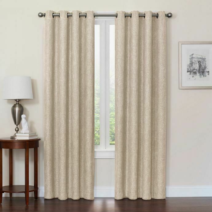 New Alton Faux Linen Grommet Top Panel Window Curtain 54"W x 84L" in