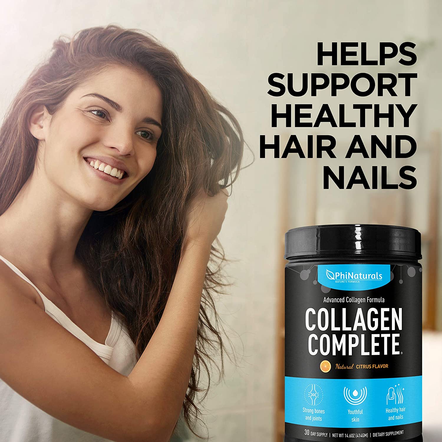 Collagen Complete Powder Mix Advanced Collagen Formula [Citrus] 30 Day