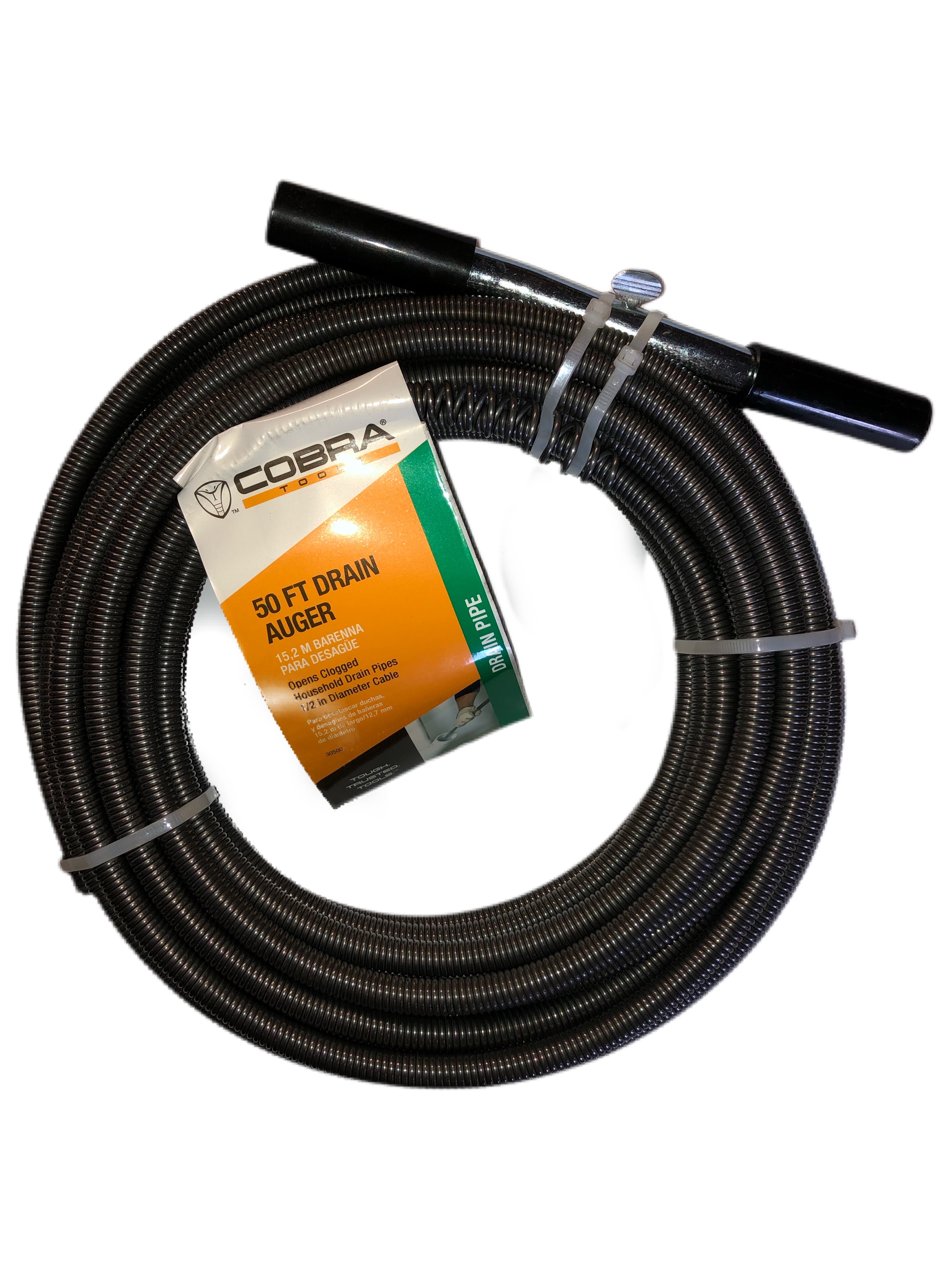 50' x 1/2" Drain Auger Snake Manual by Cobra Tools 30500 eBay