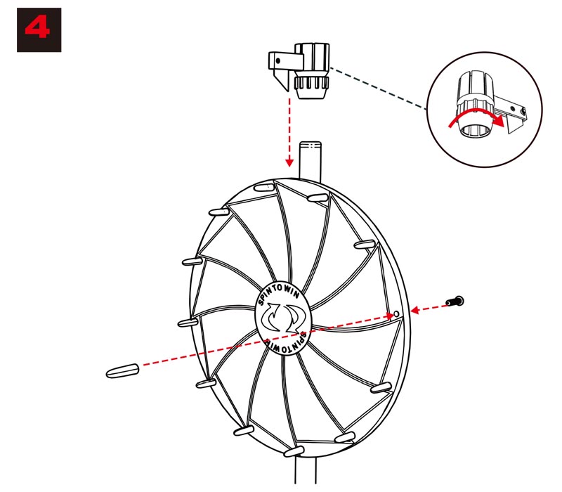Classic Spin Wheel with Floor Stand, 24in. 14-Slot