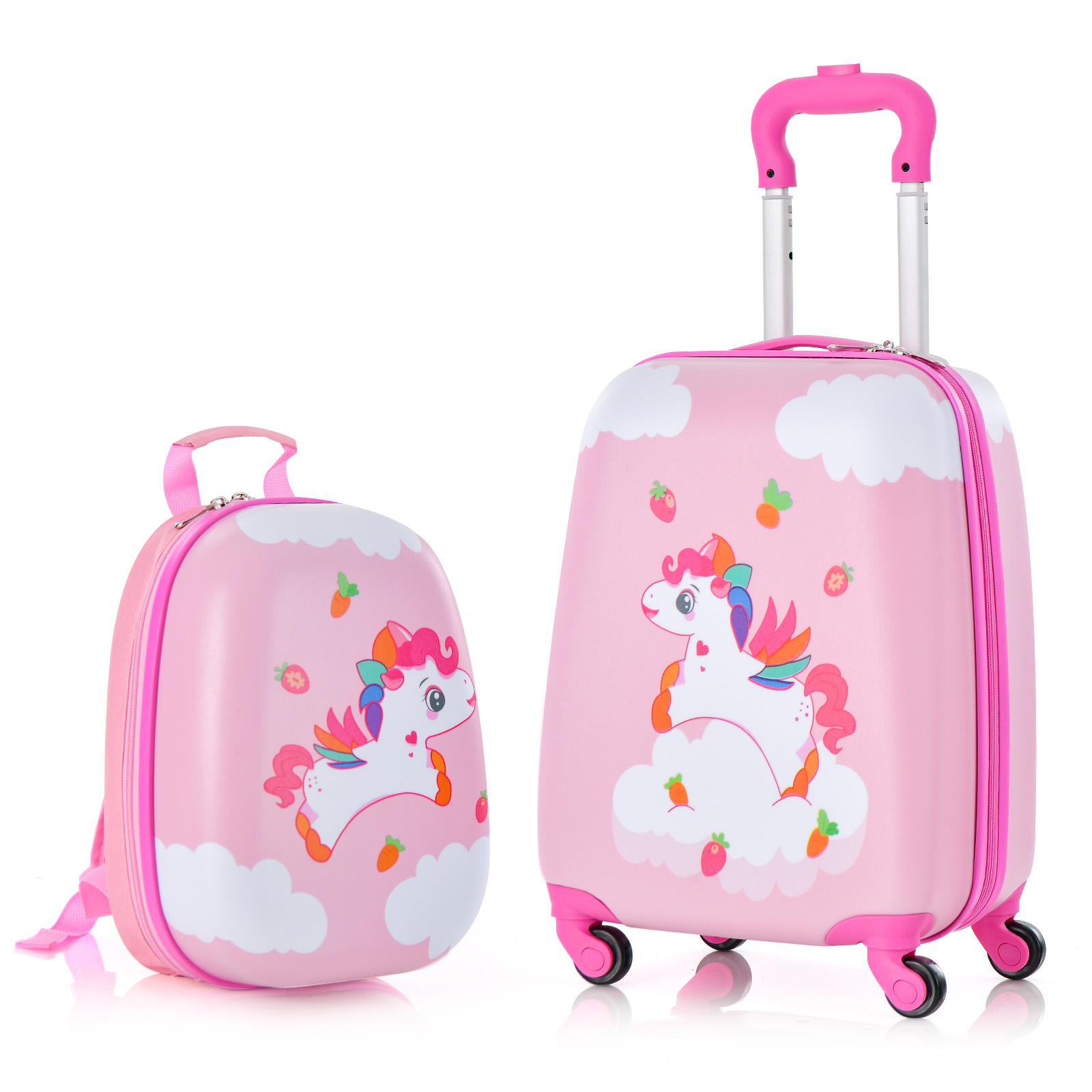 Set 12" Backpack & 16" Adjustable Handle Luggage Case