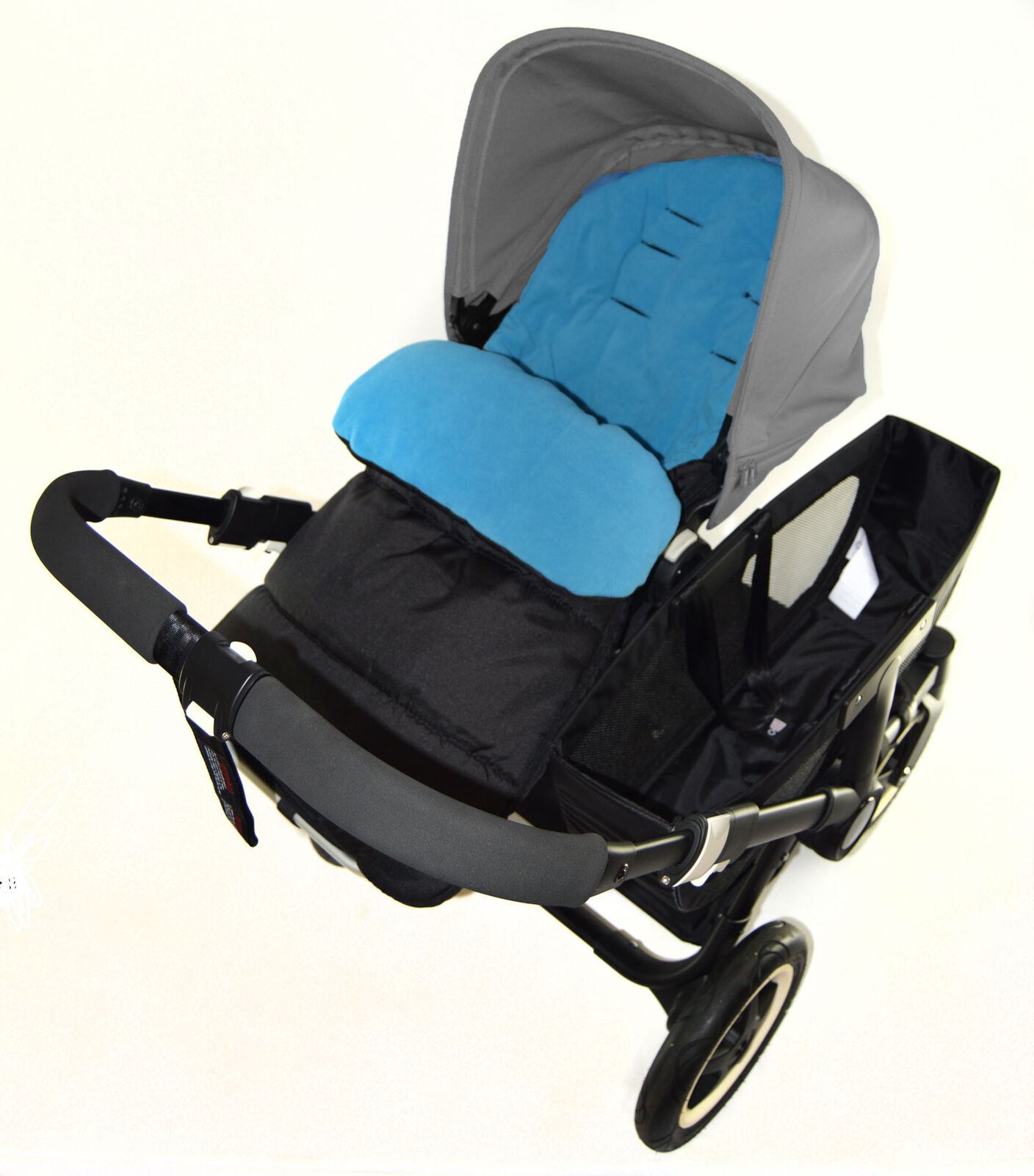 Luxueux Poussette Chancelière Velours Cosy Toes Tablier Doublure Landau Buggy PS