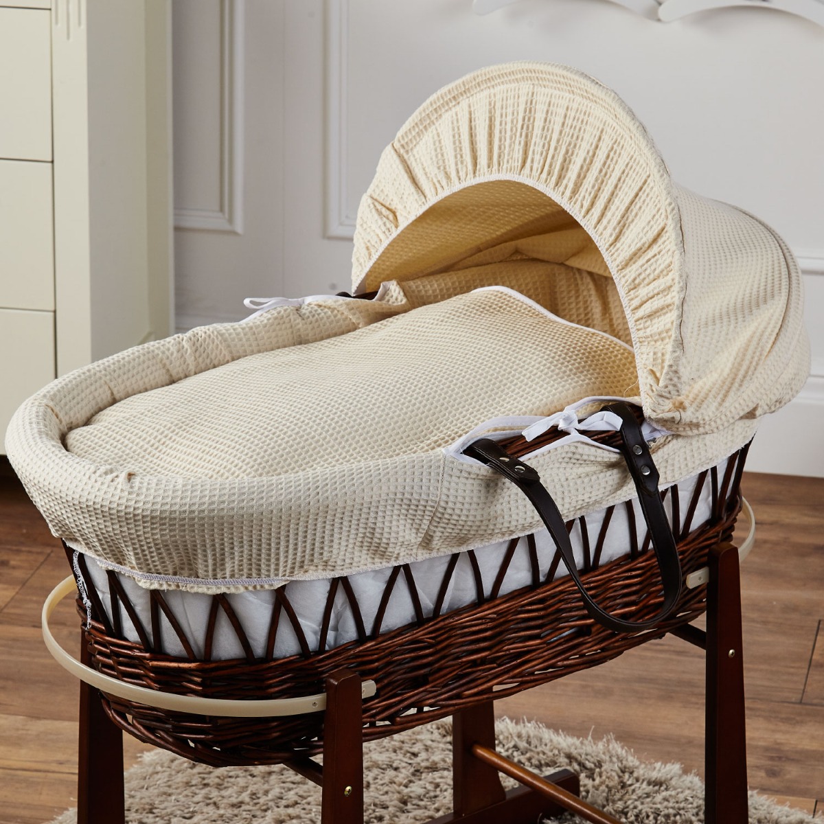 Luxury Wicker Moses Basket Inc Mattress eBay