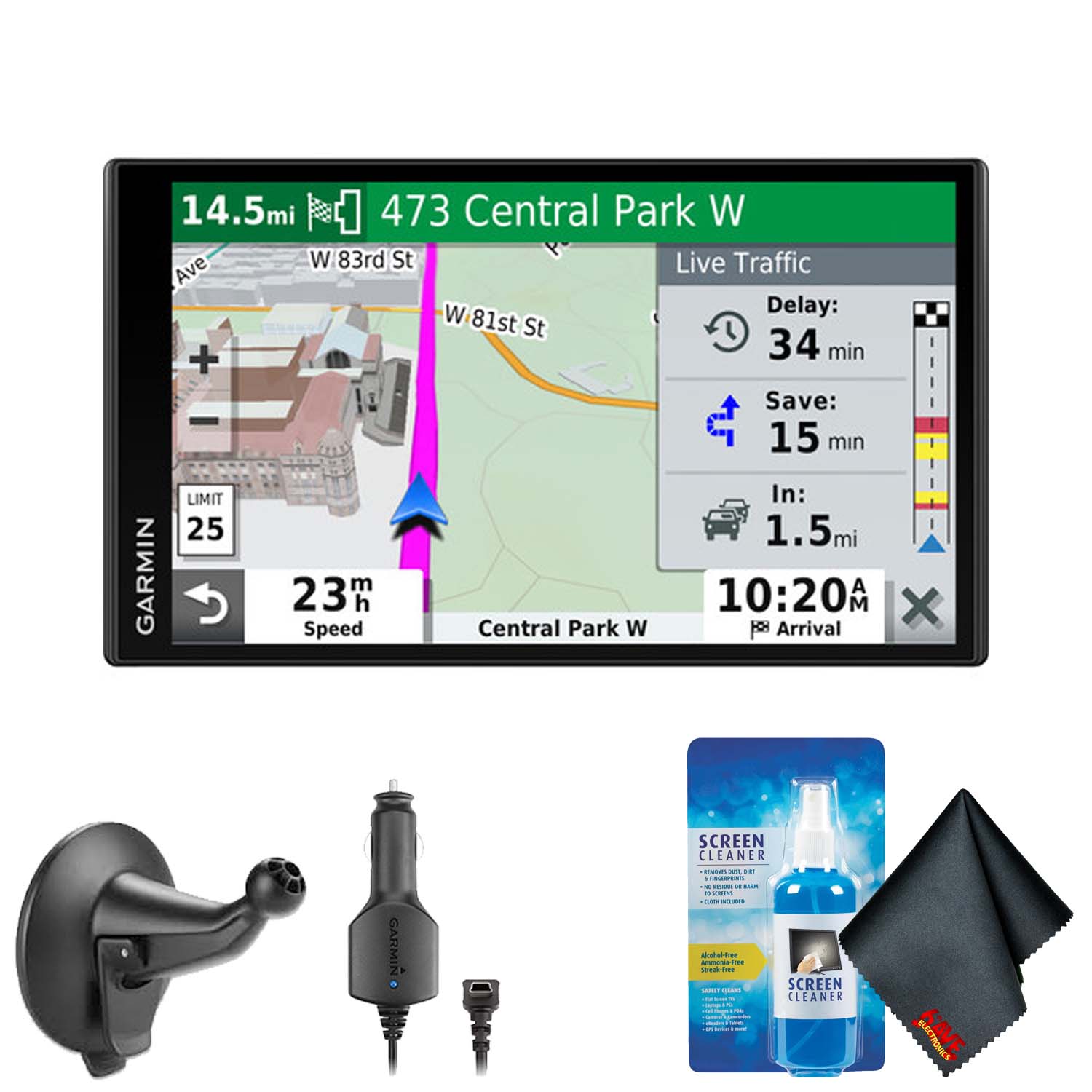Garmin DriveSmart 65 and Traffic 6.95" Display GPS Navigation System