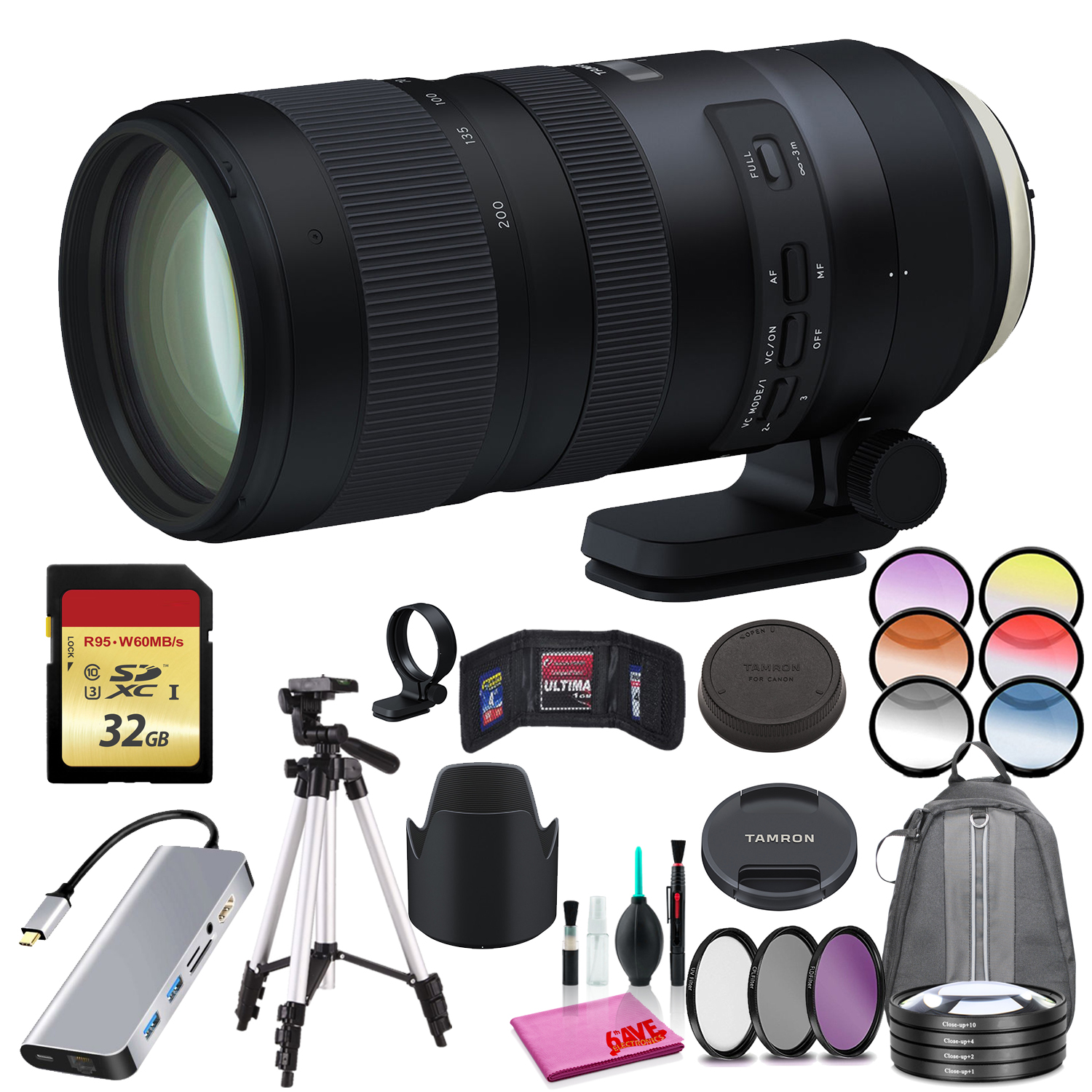 Tamron SP 70-200mm f/2.8 Di VC USD G2 Lens for Nikon F Includes