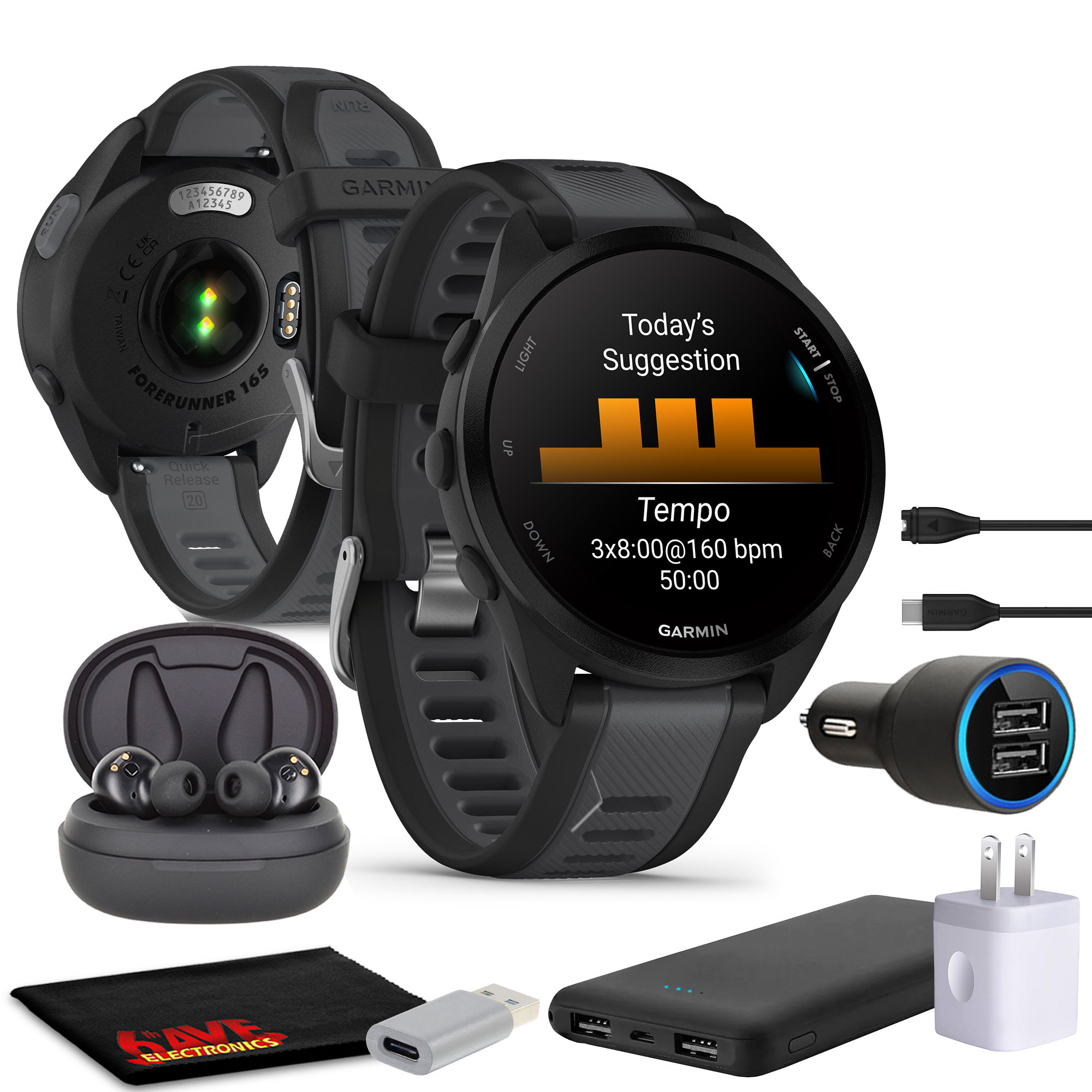Garmin Forerunner 165 Music GPS Running Smartwatch, Fitness