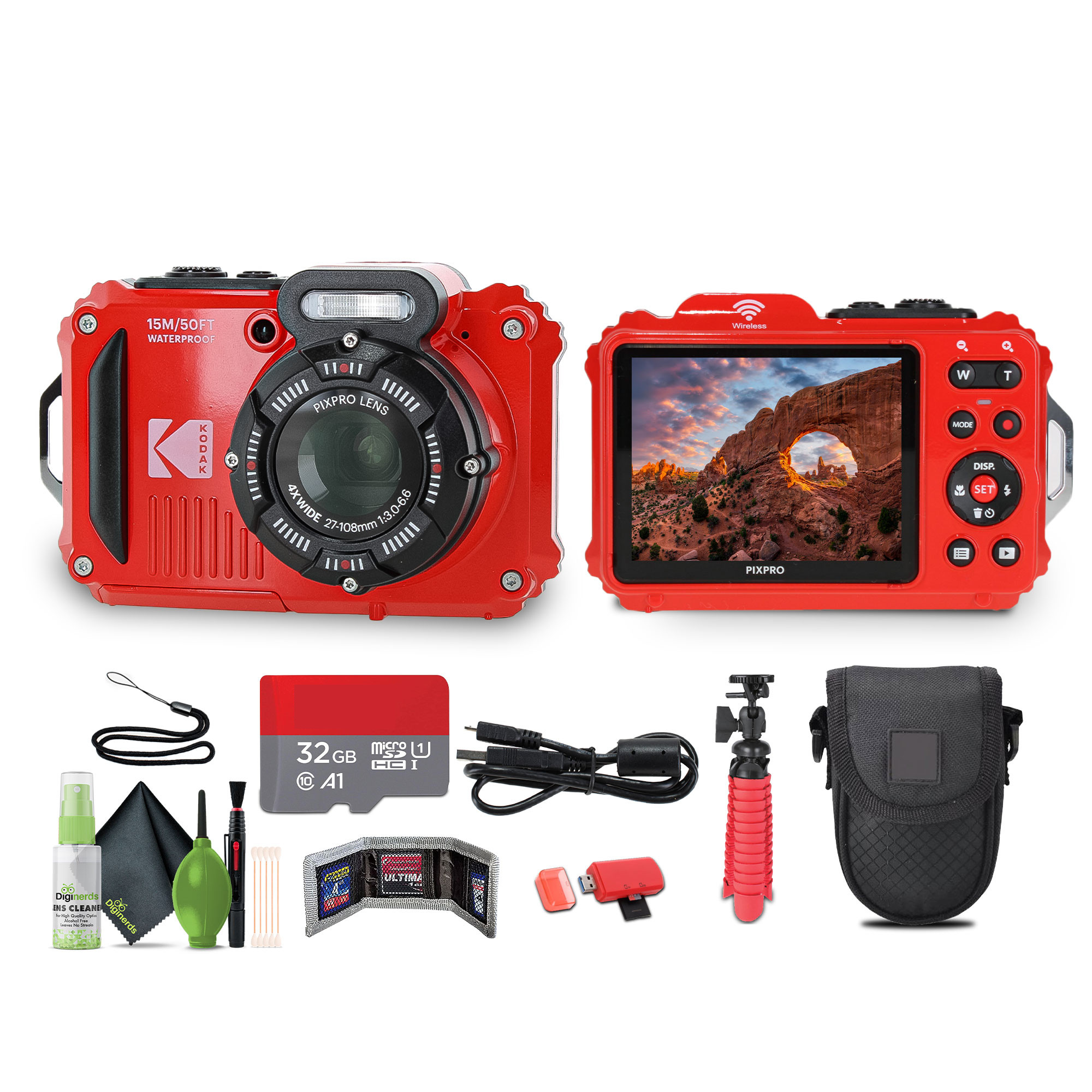 Kodak PIXPRO WPZ2 Waterproof Digital Camera, Red | eBay