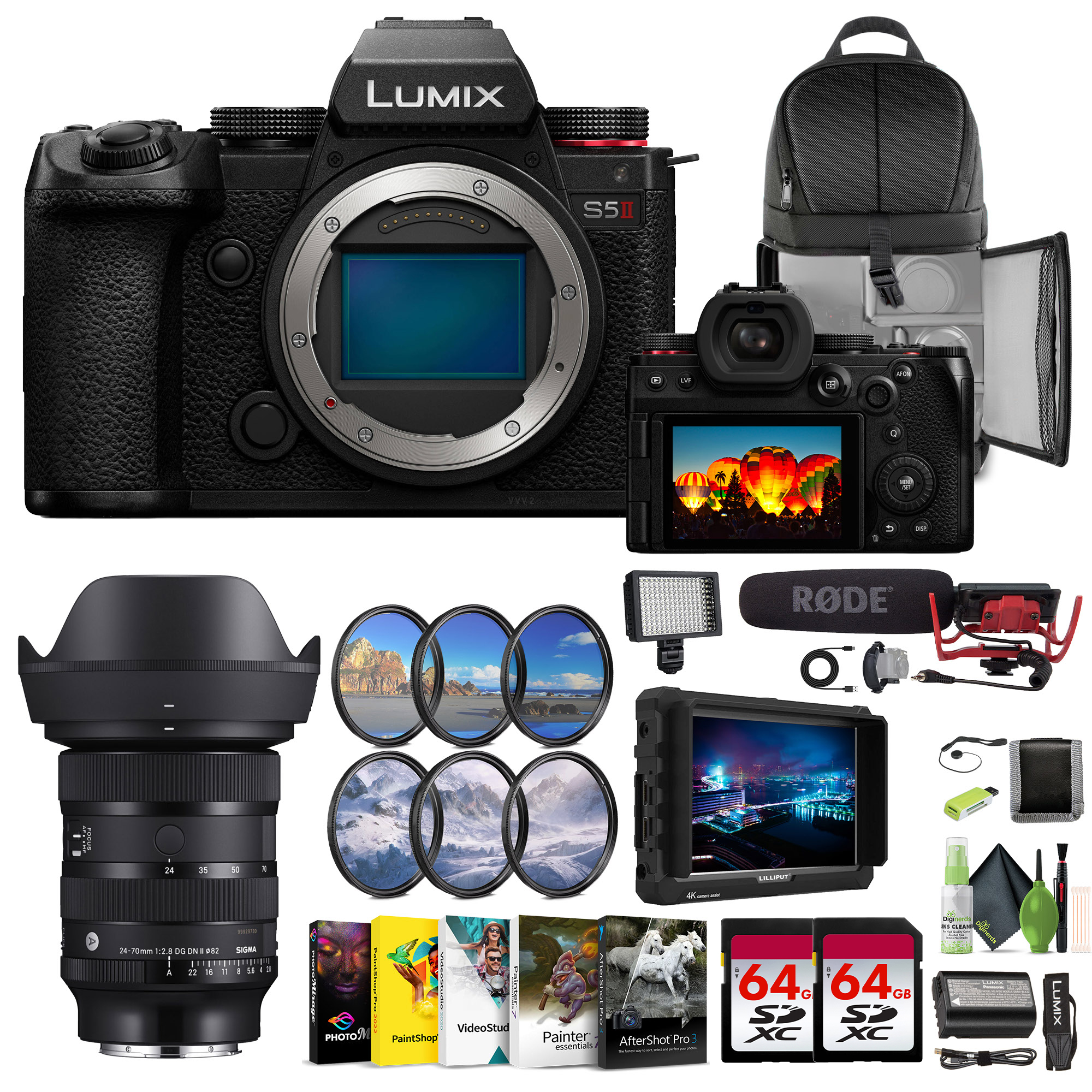 Panasonic Lumix S5II Mirrorless Camera + Sigma 24-70mm DN II Art