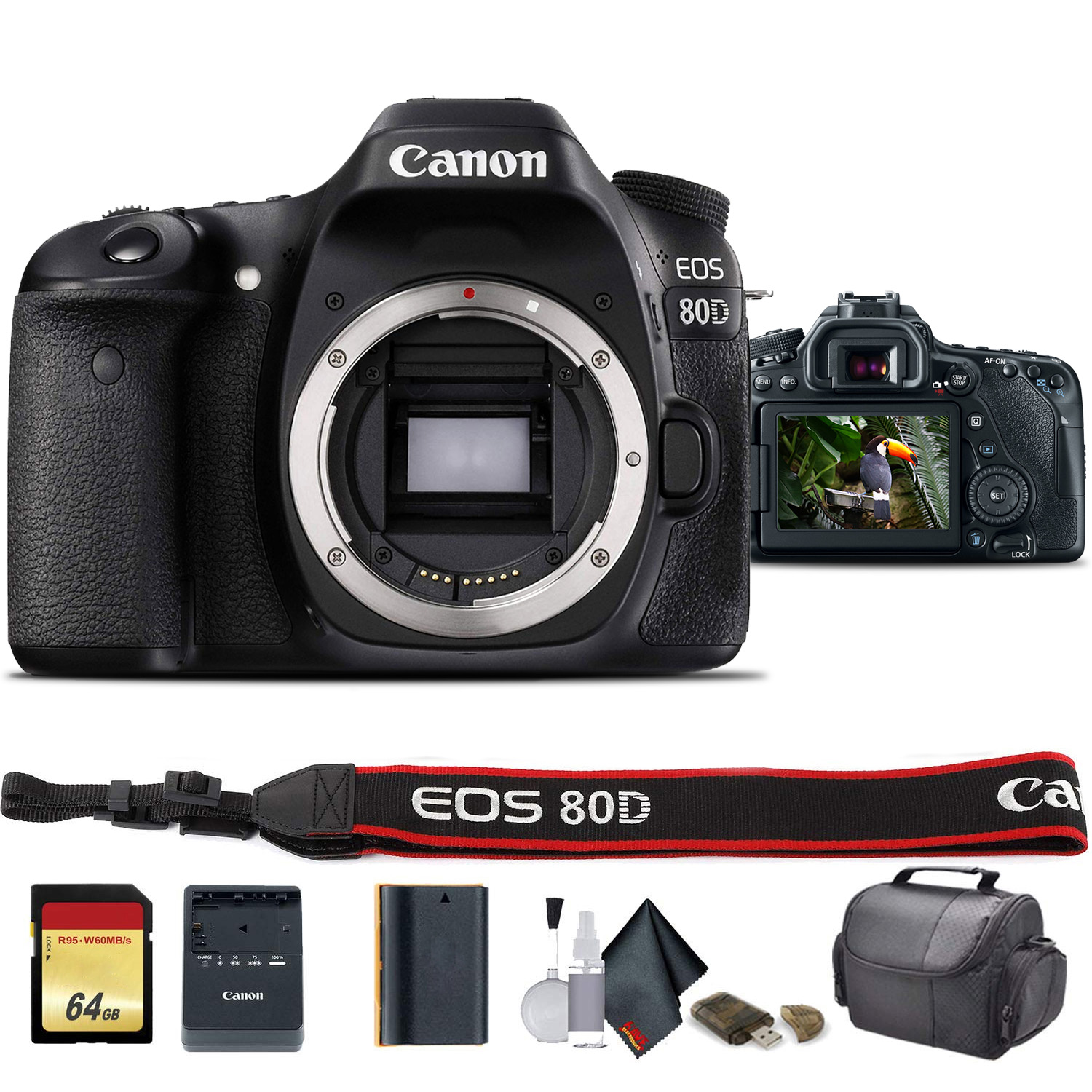 Canon EOS 80D 24.2 MP Digital SLR Camera - Black (Body Only) for