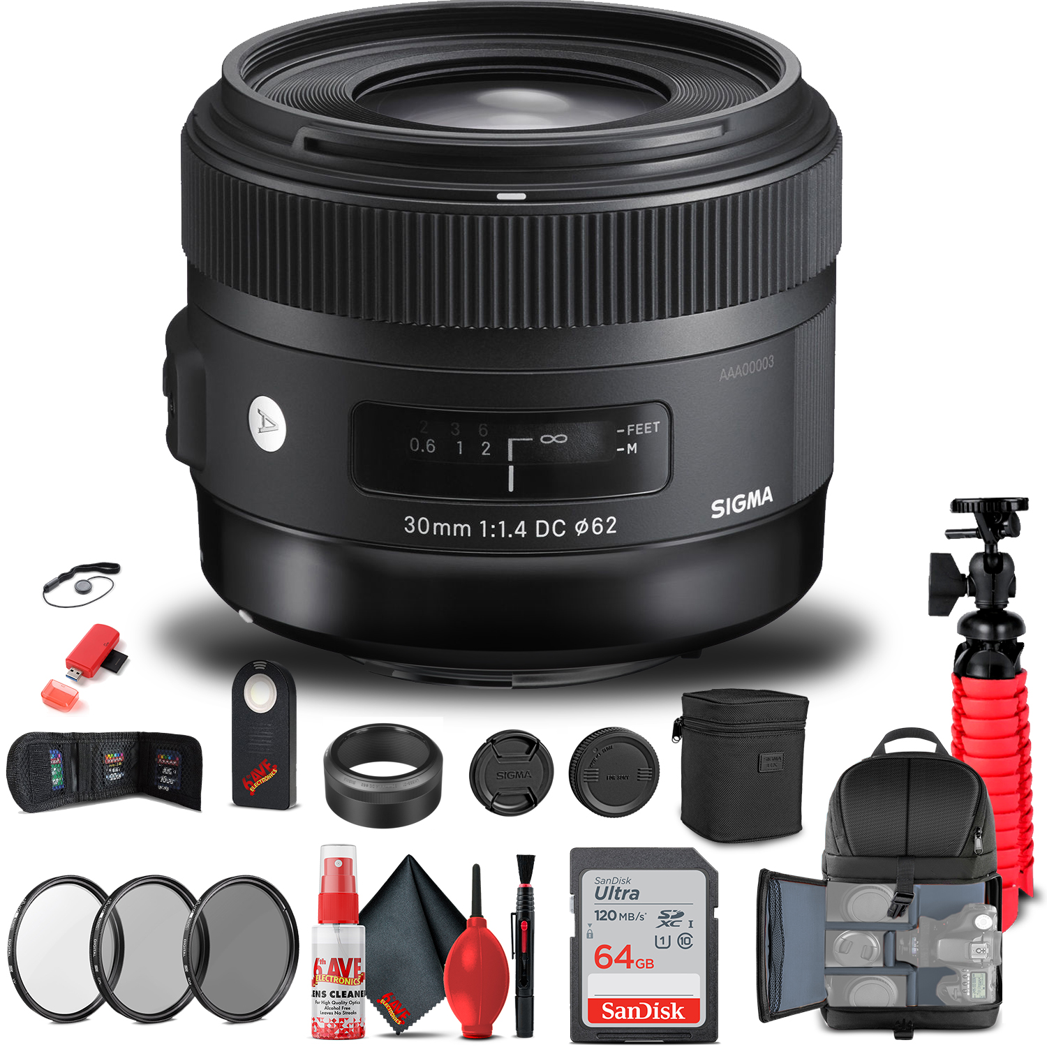 Sigma 30mm f/1.4 DC HSM Art Lens for Nikon F (301-306
