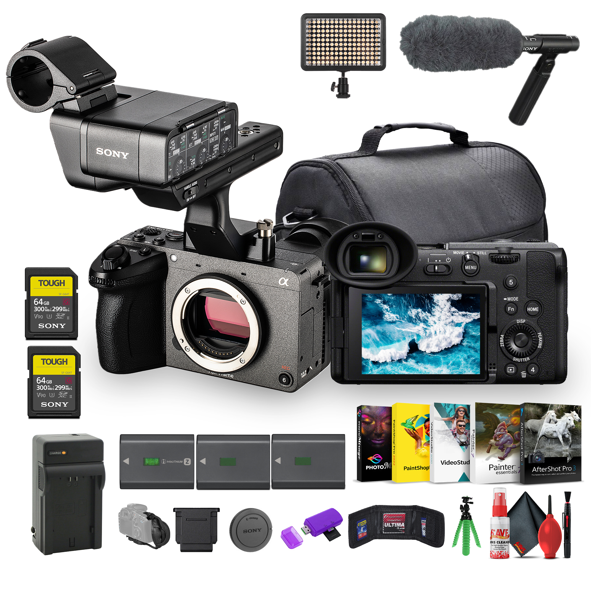 Sony FX2 Cinema Camera Kit w/ XLR Handle – Dual XLR Audio, Full