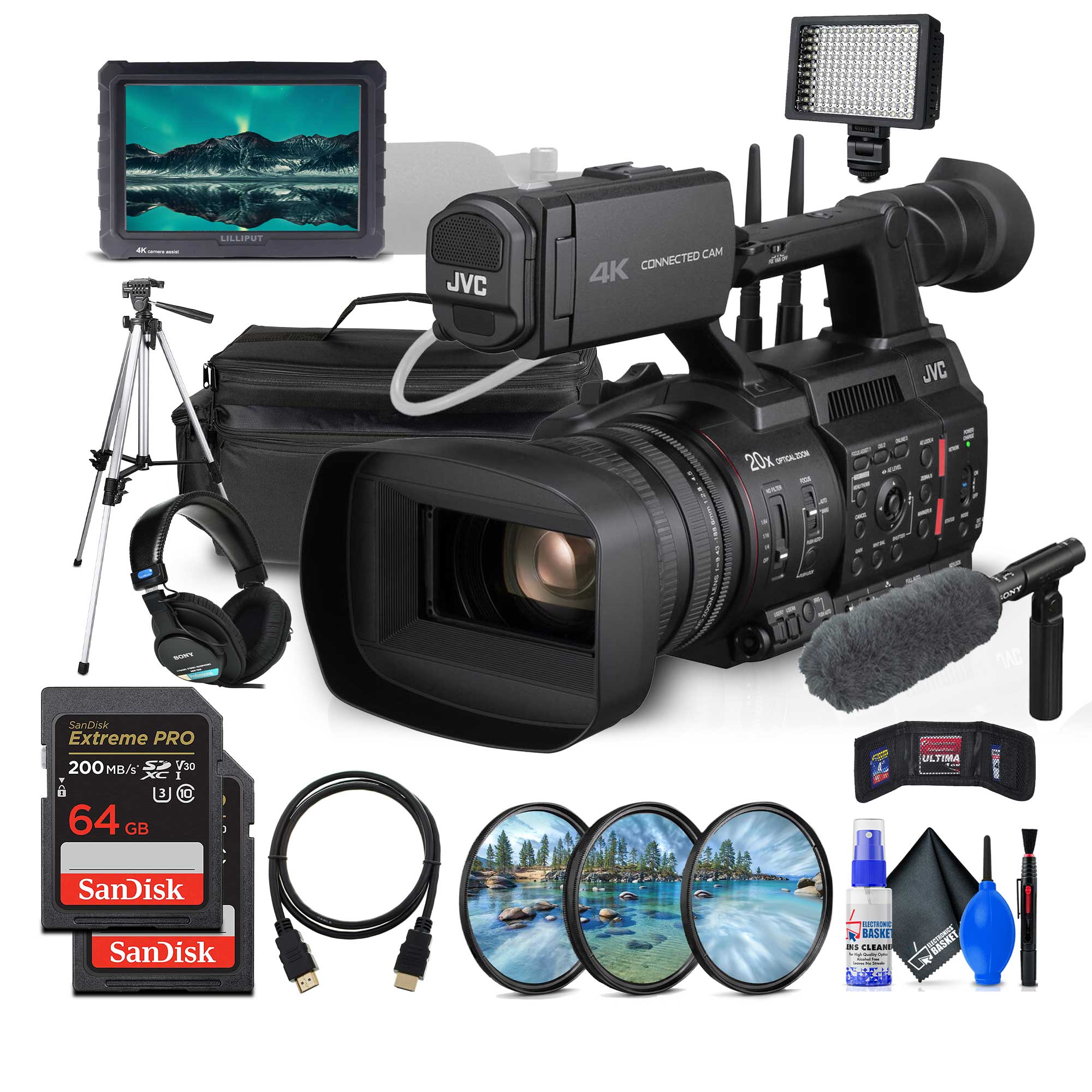 JVC GY-HC550 4K UHD Handheld 4K Broadcast Professional