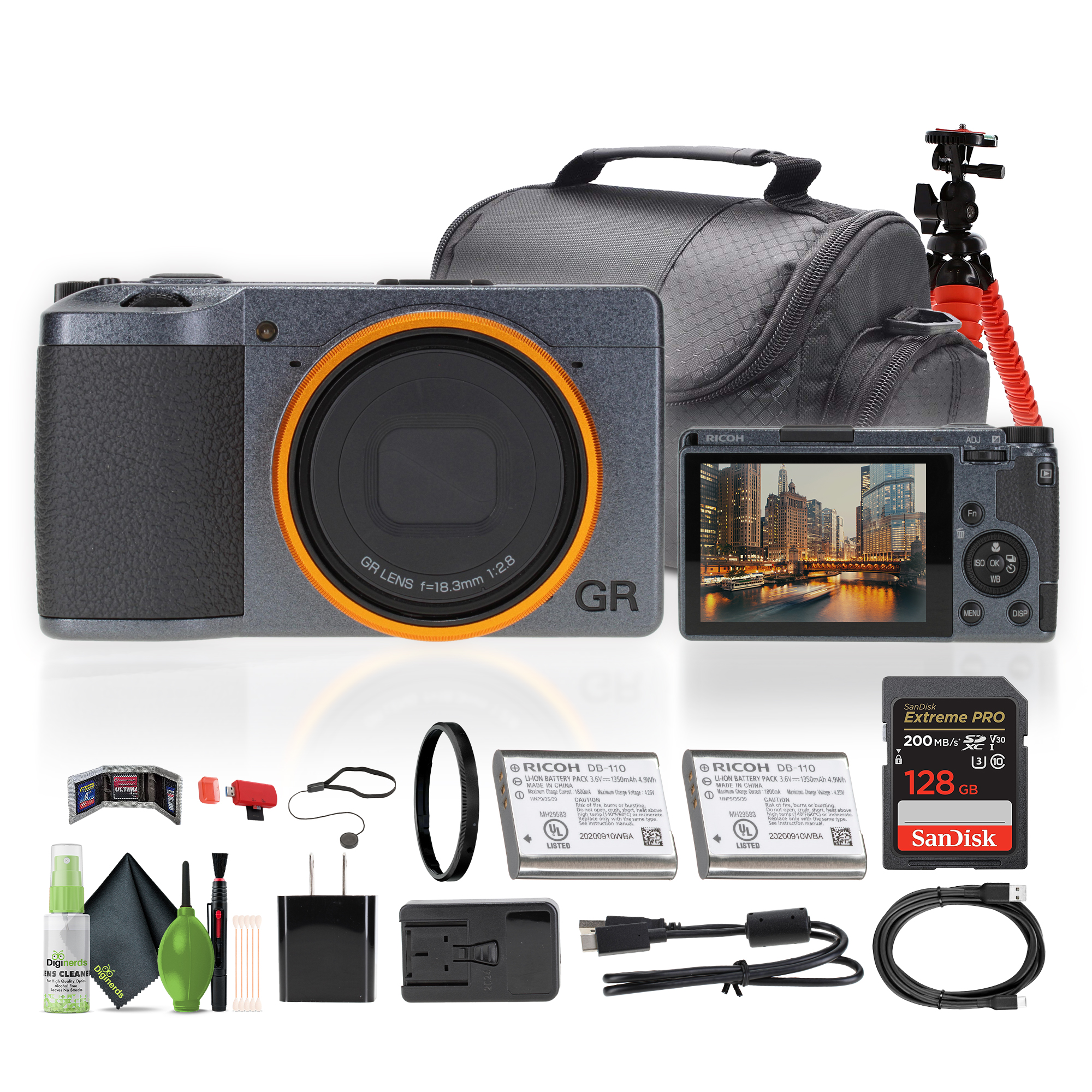 Ricoh GR III Street Edition Portable Digital Camera + 64GB Memory 
