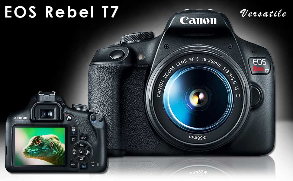 Canon EOS Rebel T7 DSLR Camera w/1855mm Lens Deluxe Bundle 01