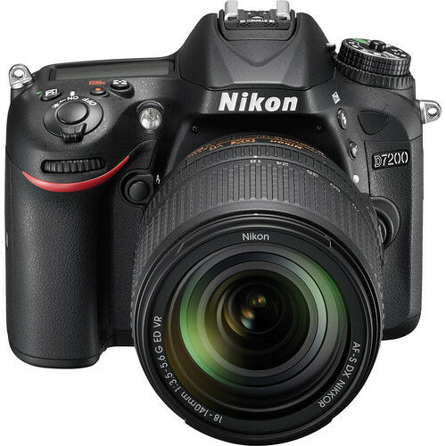 Nikon D7200 Digital SLR Camera w/18-140mm Lens + 2 Batteries, 64GB