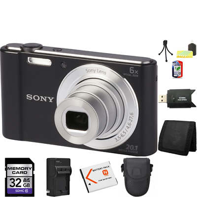 Sony Cyber Shot Dsc W810 Digital Camera Black 32gb Package Ebay