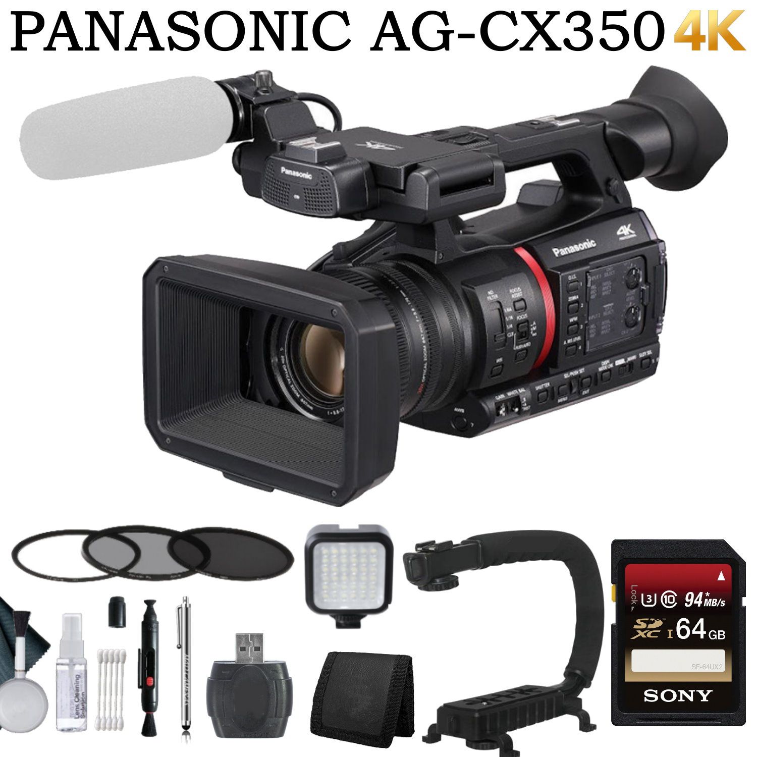 Panasonic AG-CX350 4K Camcorder Advanced Bundle 885170354197| eBay