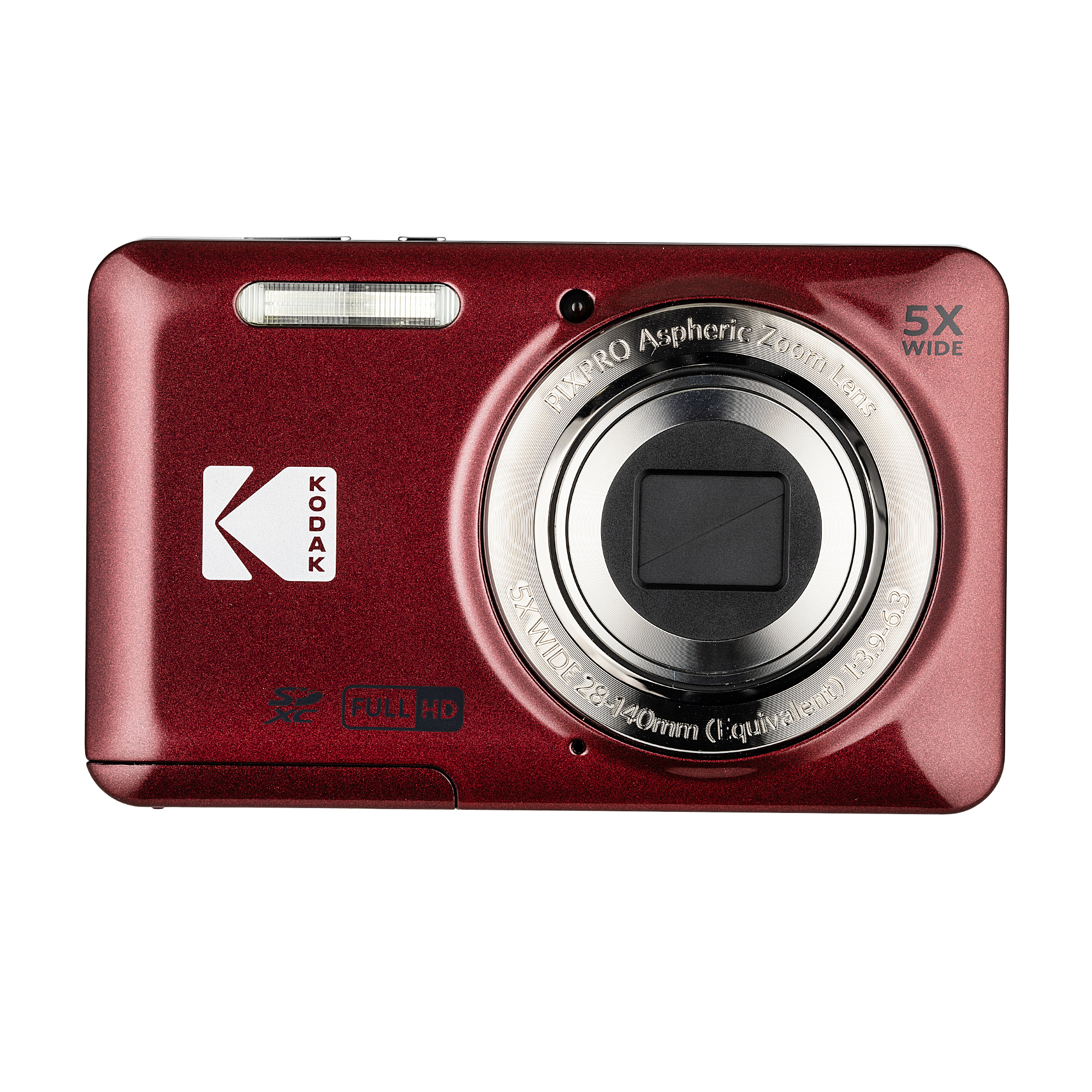 Kodak Pixpro FZ55 Digital Camera in Red (FZ55RD) Bundle with