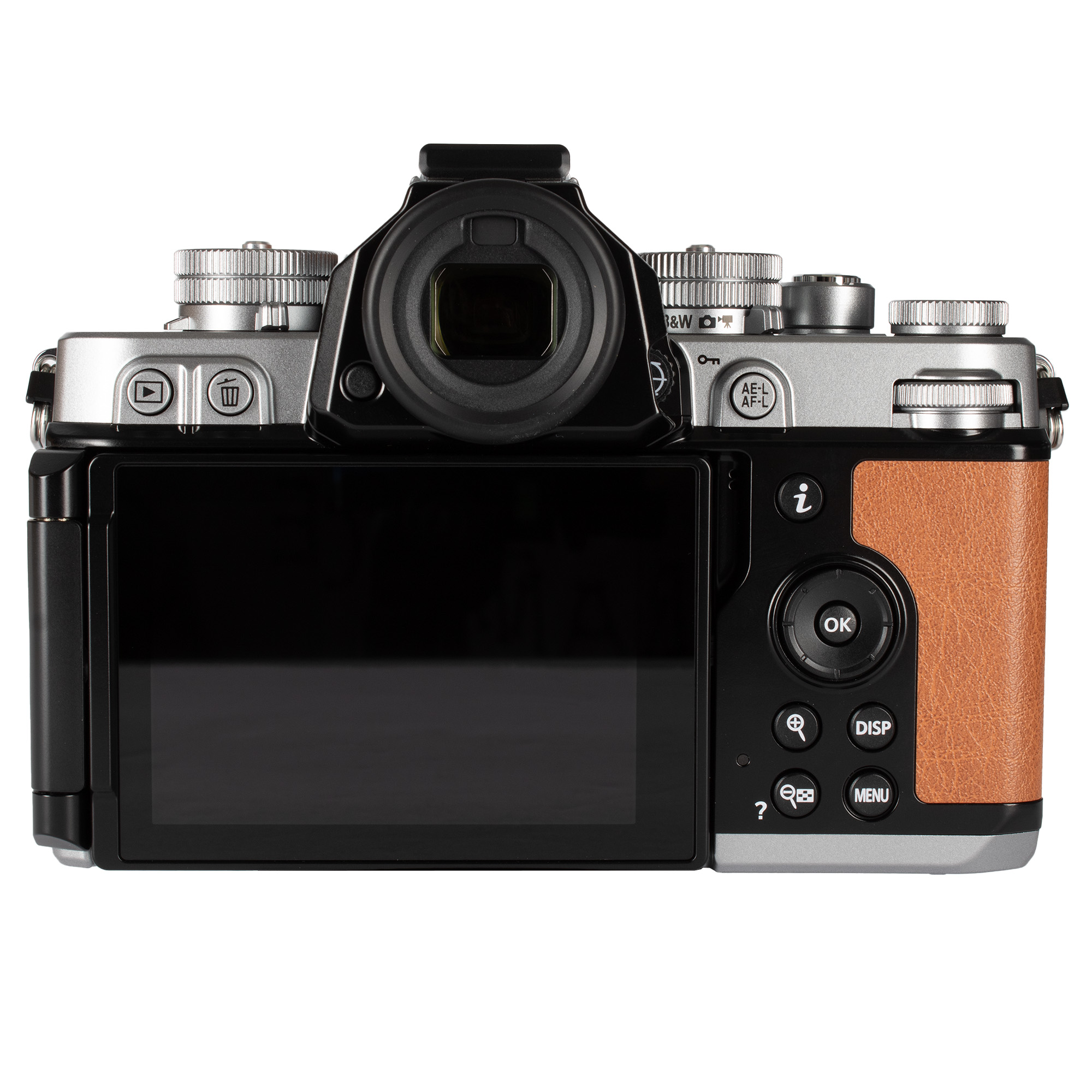 Nikon Zf 24.5MP Full-Frame Mirrorless Camera - Silver/Cognac Brown