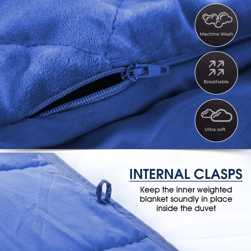 Dreamz Weighted Blanket 7KG 9KG 5KG 2.2KG 11KG Gravity Relax Anxiety Kids Adults - Picture 21 of 57