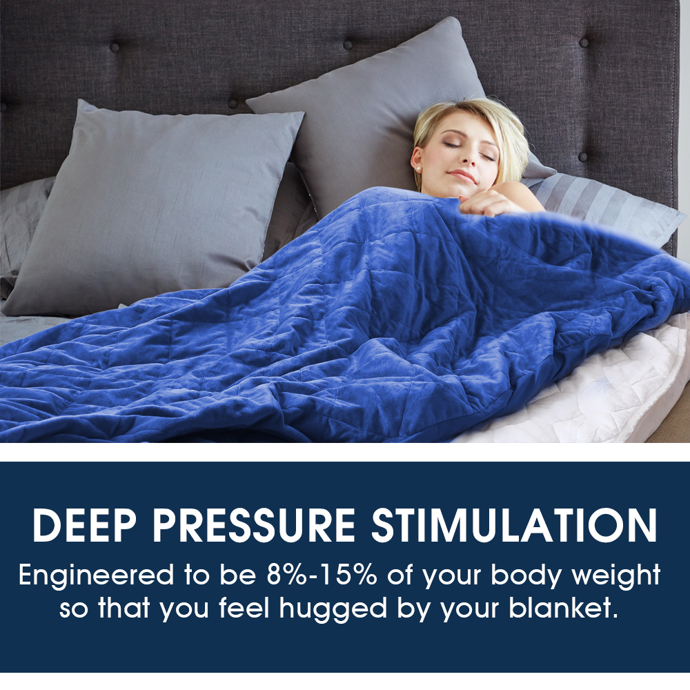 Dreamz Weighted Blanket 7KG 9KG 5KG 2.2KG 11KG Gravity Relax Anxiety Kids Adults - Picture 22 of 57