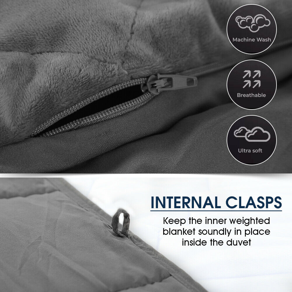 Dreamz Weighted Blanket 7KG 9KG 5KG 2.2KG 11KG Gravity Relax Anxiety Kids Adults - Picture 44 of 57