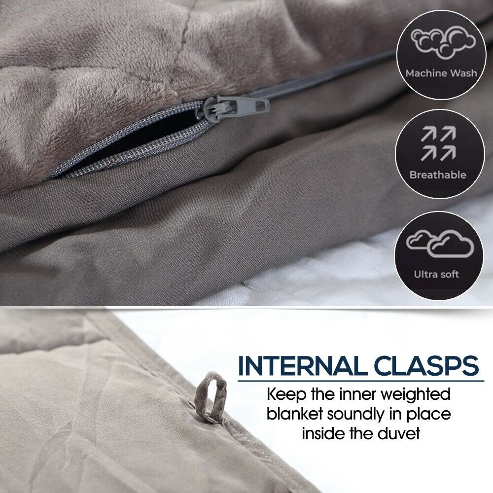 Dreamz Weighted Blanket 7KG 9KG 5KG 2.2KG 11KG Gravity Relax Anxiety Kids Adults - Picture 55 of 57