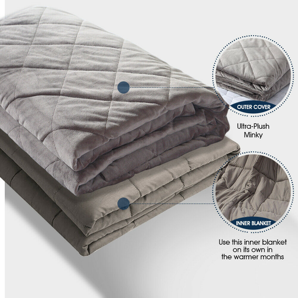 Dreamz Weighted Blanket 7KG 9KG 5KG 2.2KG 11KG Gravity Relax Anxiety Kids Adults - Picture 54 of 57