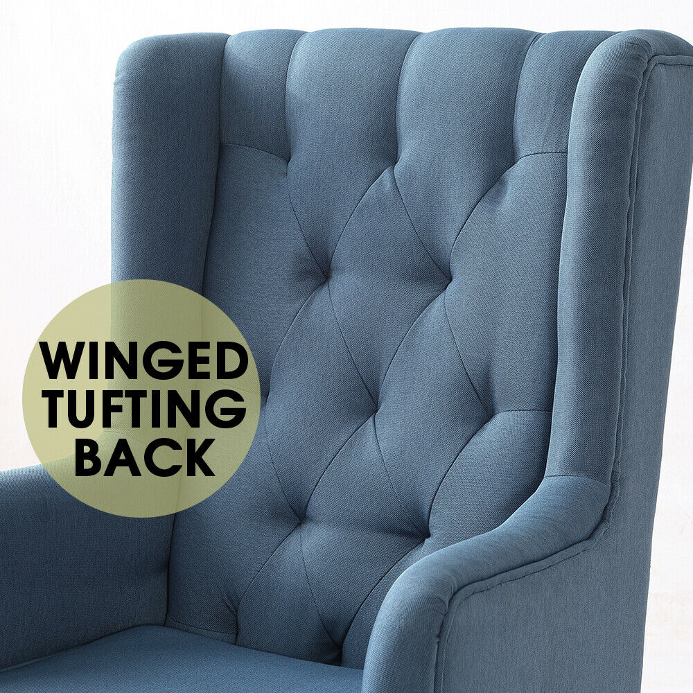 Leved Rocking Chair Chairs Armchair Fabric Lounge Recliner Feeding