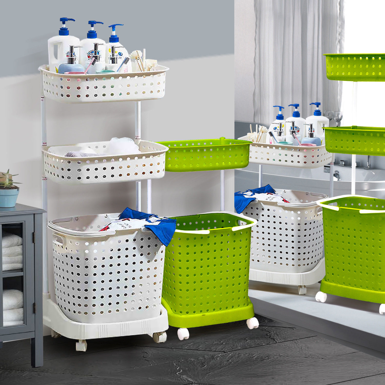 laundry hamper with rack